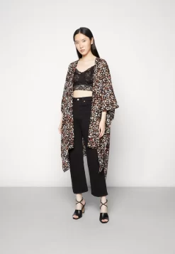 Anna Field Poncho - Brown/Black