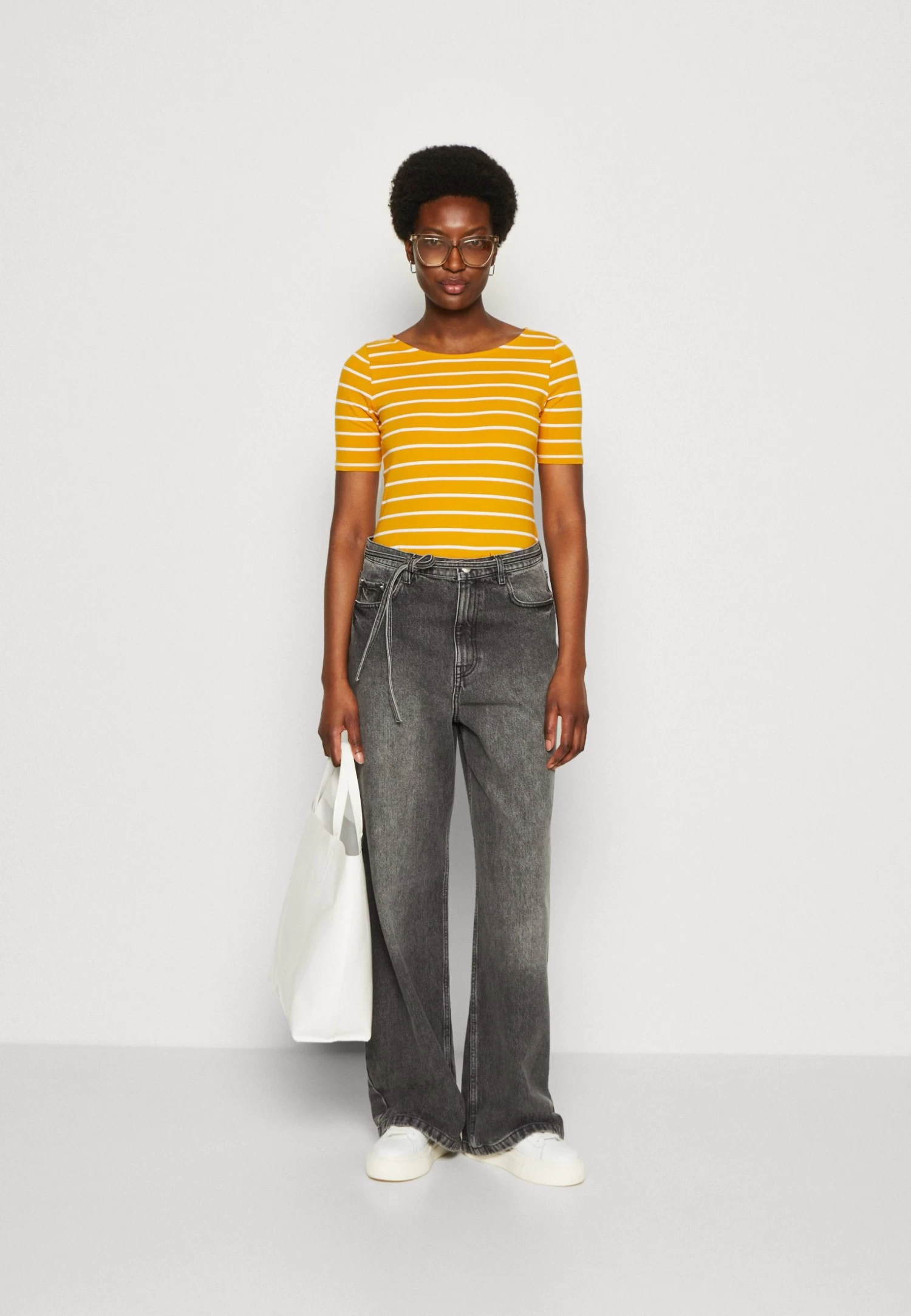 Anna Field T-Shirt Print - Dark Yellow/White 1 Anna Field T-Shirt Print - Dark Yellow/White