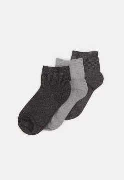Anna Field Lurex Socks 3 Pack - Sokken - Grey/Black