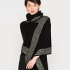 Anna Field Poncho - Black / Gold