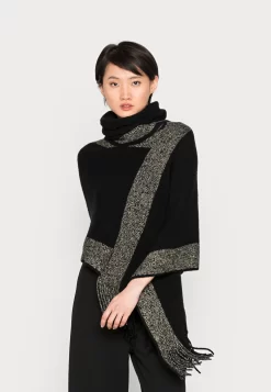 Anna Field Poncho - Black / Gold