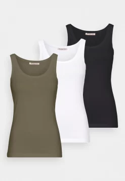 Anna Field Basic Tank 3Er Pack - Top - Black/White /Khaki -Anna Field 4289b0b1f8034059a3de71ba922c276a scaled