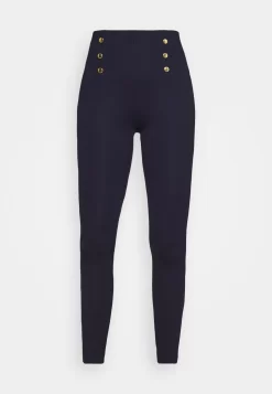 Anna Field Punto Leggings With Button Detail - Legging - Dark Blue -Anna Field 46a980d243e44bd0bc0b317bca04d1ba scaled
