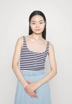 Anna Field 22 Top - White/Blue