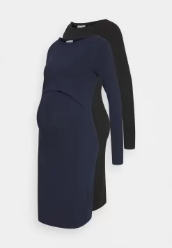 2 Pack Nursing Dress - Jerseyjurk - Dark Blue/Black