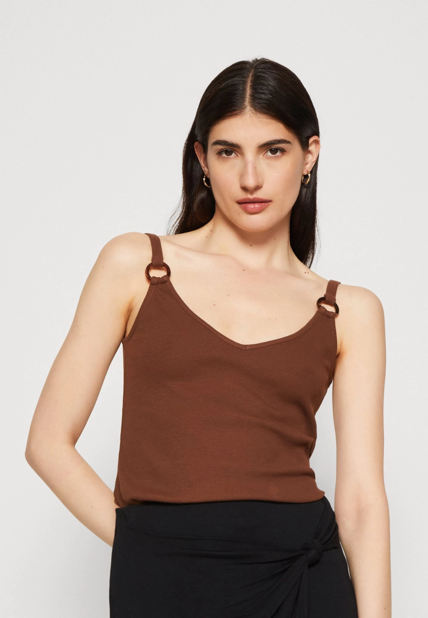 Anna Field Top - Dark Brown 4 Anna Field Top - Dark Brown - Afbeelding 4