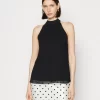 Anna Field Woven Plissee Top- Top - Black