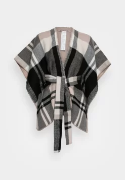 Anna Field Poncho - Black/White