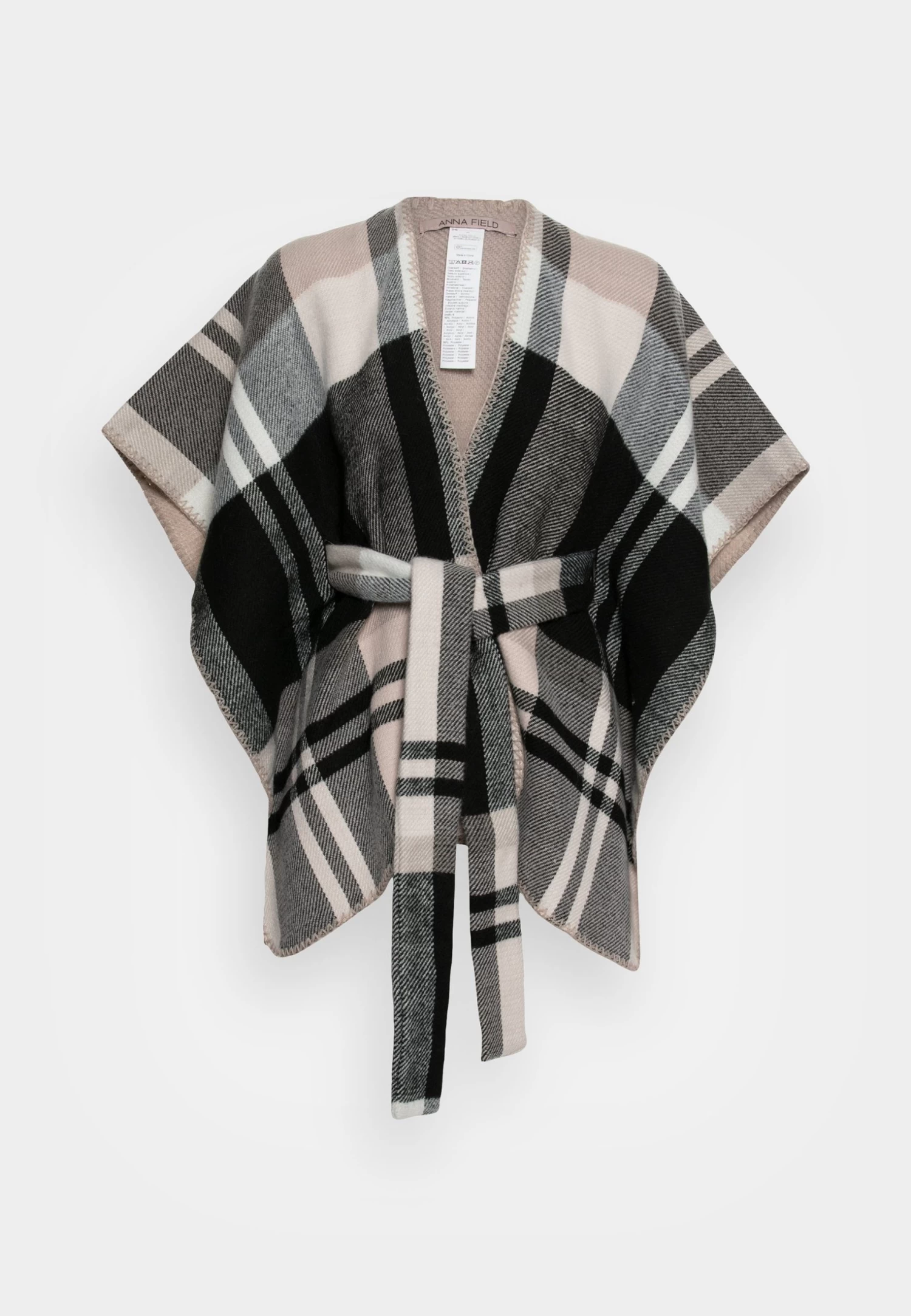Anna Field Poncho - Black/White 1 Anna Field Poncho - Black/White